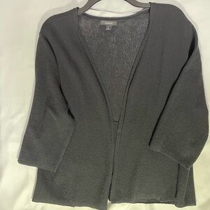 Alfani Black Open-Front Cardigan Elbow Sleeves, Women’s Plus Size OX